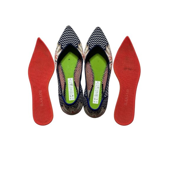 Rothy's Sapphire Floral Print Flat Point Shoes-sz 9 - Picture 10 of 12